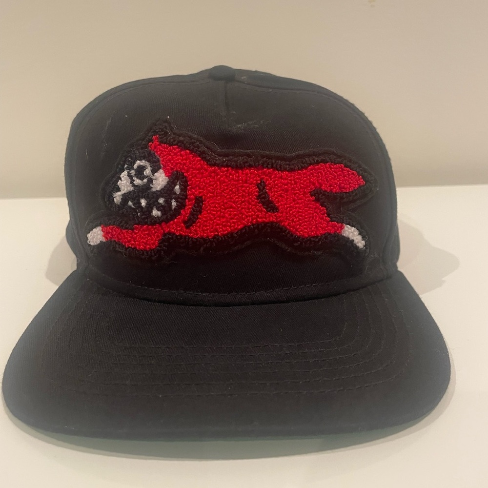 Black Cap with Red Embroidered Tiger